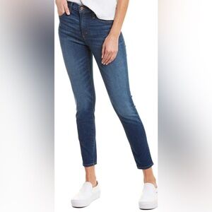 JCREW 9 Inch High Rose Toothpick Skinny Jean Blue Denim Distressed Women's‎ 27P